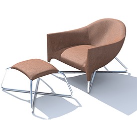 Poltrona Couro 3D Object | FREE Artlantis Objects Download
